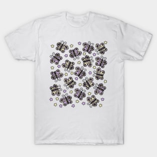 Cute Pastel Purple and Yellow Spring Butterflies, made by EndlessEmporium T-Shirt